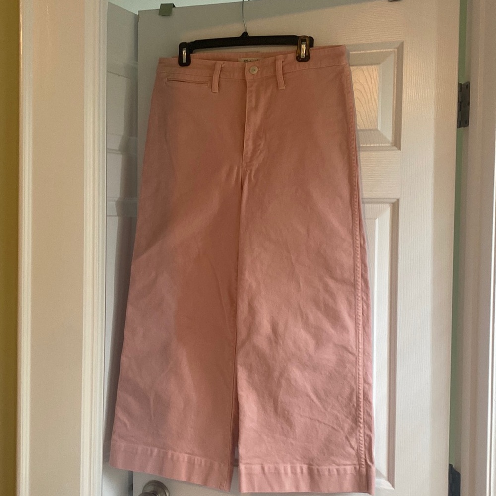 Pink madewell high waist wide leg pants size 30